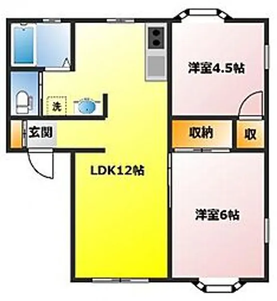 ベルトリーC棟【1階】の間取り