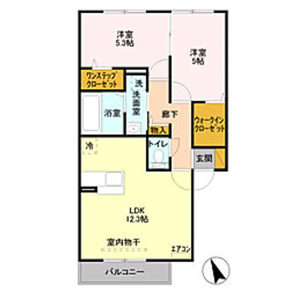 フェニックス小仙波D【2階】の間取り