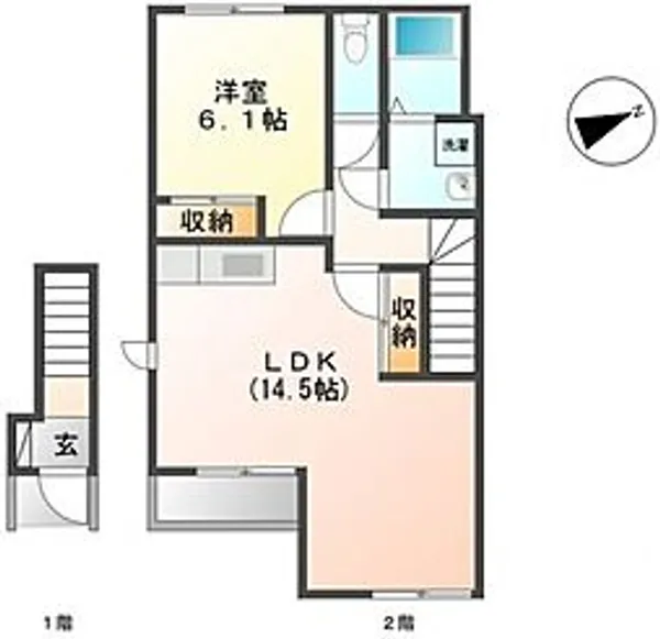グリーンパレスA【2階】の間取り