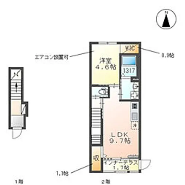 Artericca(アルテリッカ)【202号室号室】の間取り