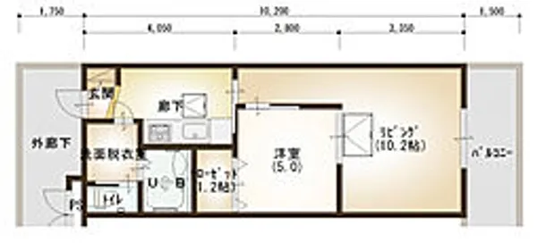 ルネス ソフィア【1階】の間取り