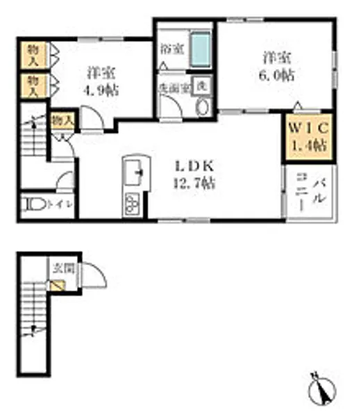 メゾン ド アバンセル【1階】の間取り