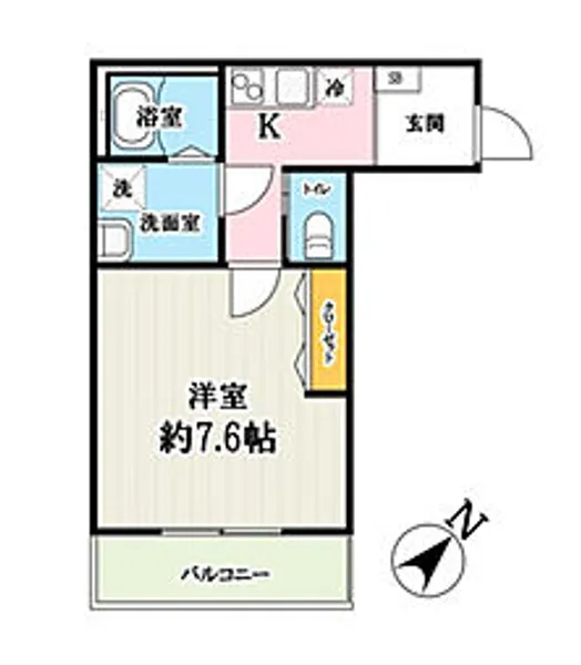 キャメル川越 都B【1階】の間取り