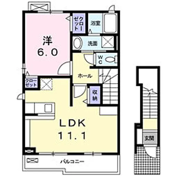 グラン・フィオーレB【2階】の間取り