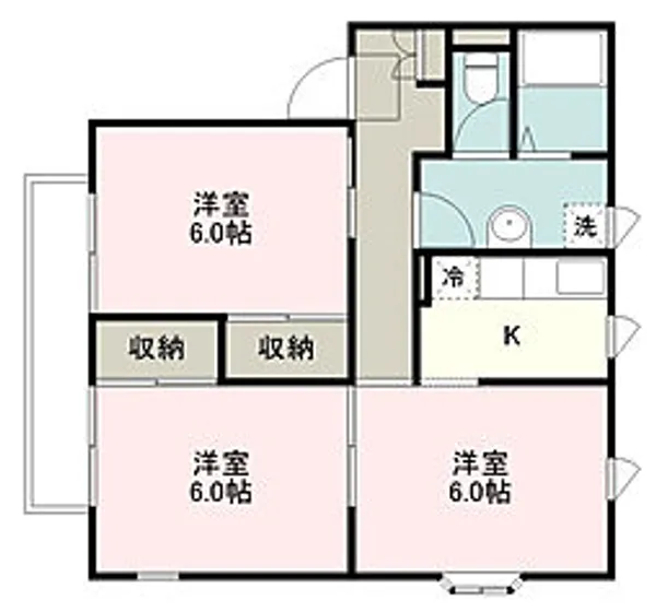 メゾン志藤B【1階】の間取り