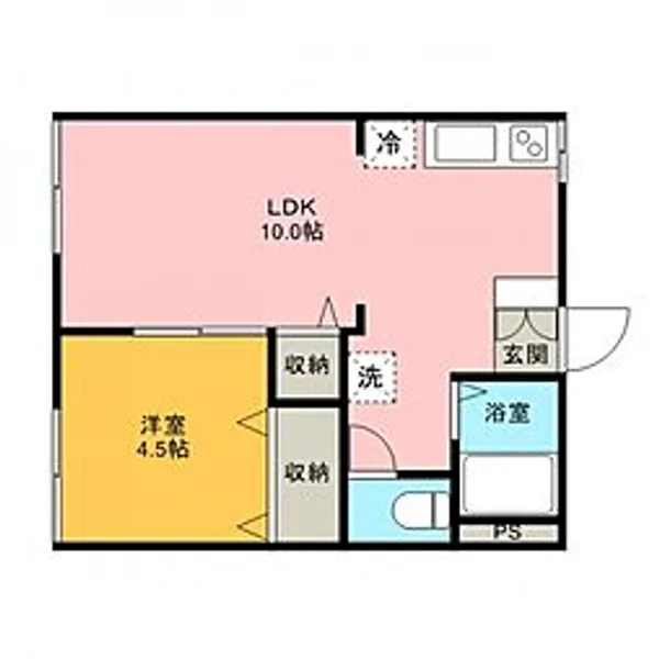 コーポ岸町【1階】の間取り