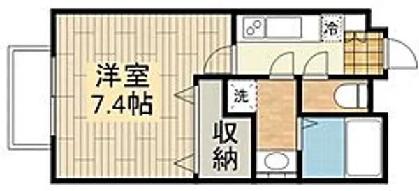 アムール川越IC2008秋本【1階】の間取り