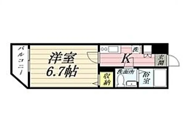 Fille Flats 南大塚【1階】の間取り