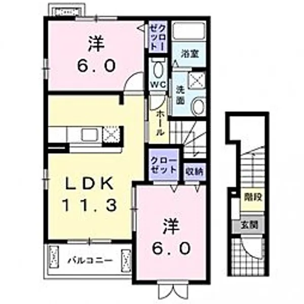 ヴィラ サカエ【2階】の間取り