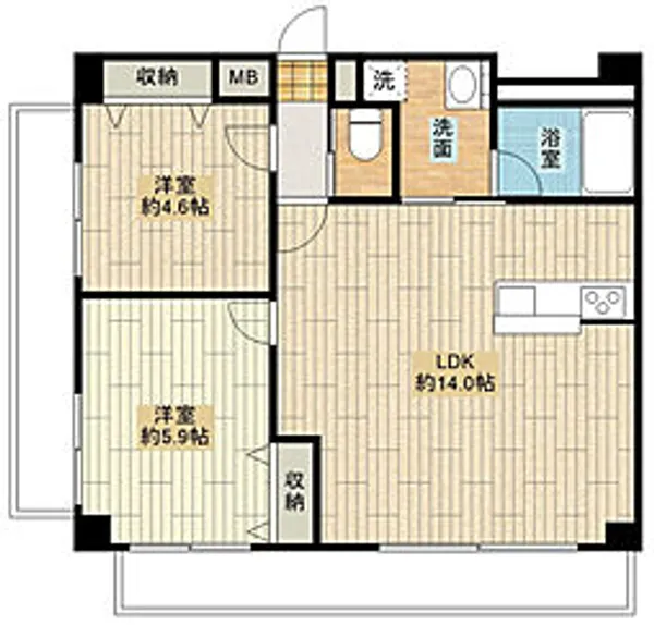 テリア川越【3階】の間取り