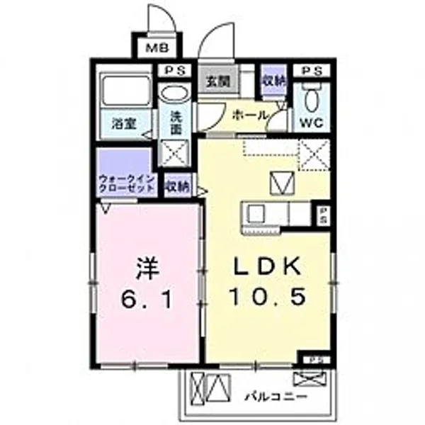 クロワール【2階】の間取り