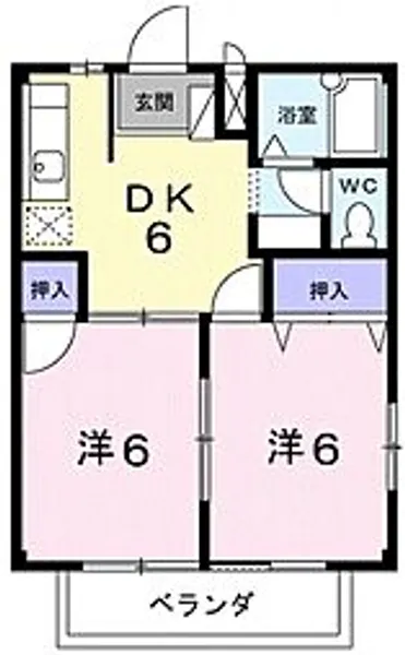 エルカーサ岩澤A【1階】の間取り