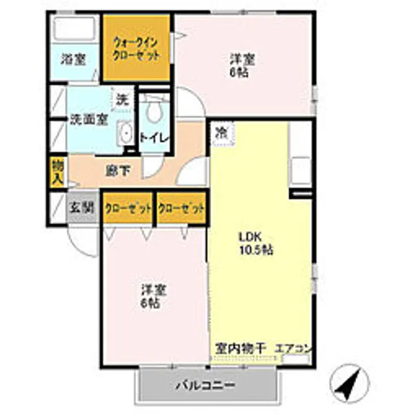 ヴァレッタB【2階】の間取り