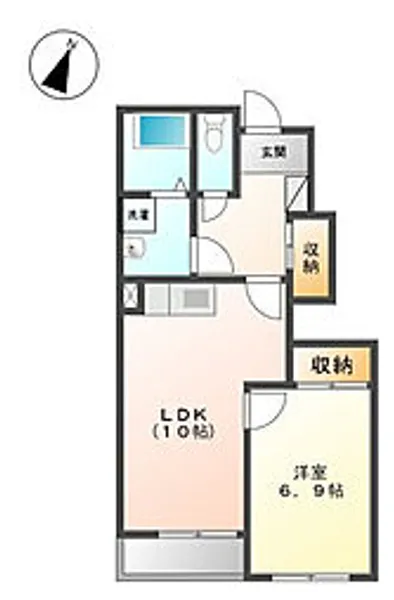 サンジュールイーストB【1階】の間取り