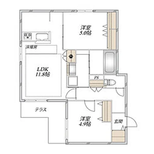 Astier【101号室号室】の間取り