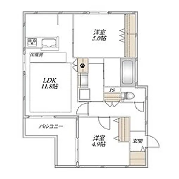 Astier【201号室号室】の間取り