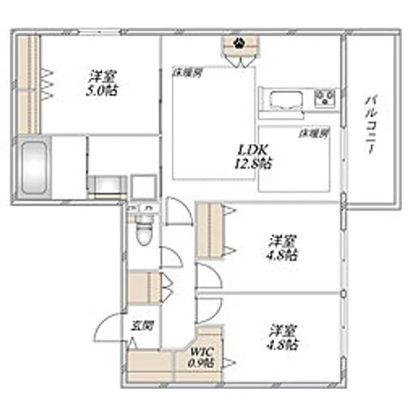 Astier【202号室号室】の間取り