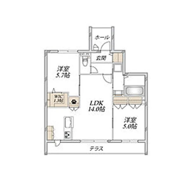 ダンケ【1階】の間取り
