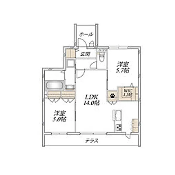 ダンケ【1階】の間取り