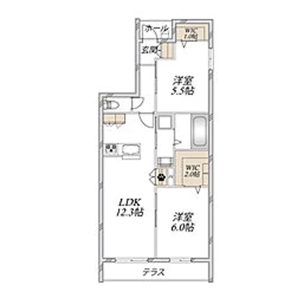 ダンケ【1階】の間取り