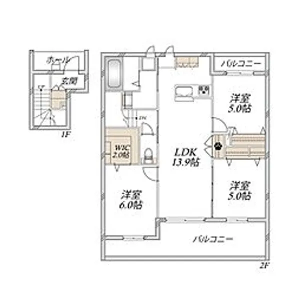 ダンケ【2階】の間取り