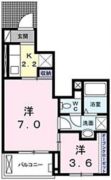 エクセルゲート【1階】の間取り