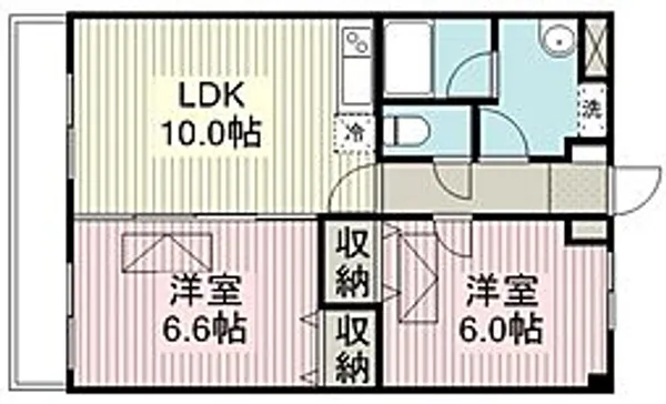 ルネス ロワイヤルヒルズ【2階】の間取り