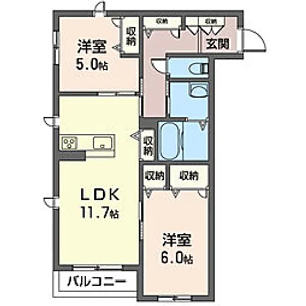 maison briller(メゾンブリエ)【2階】の間取り