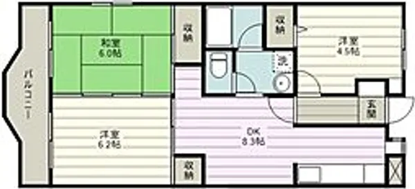 ベルドミール壱番館【203号室号室】の間取り