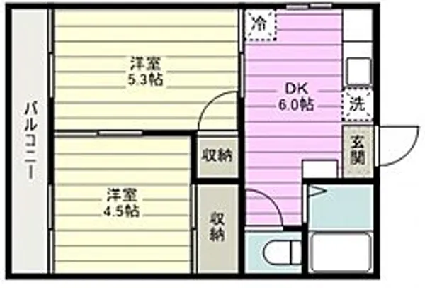 みずほ台ハイツ【2階】の間取り