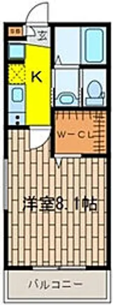 キャメル川越清水町【3階】の間取り