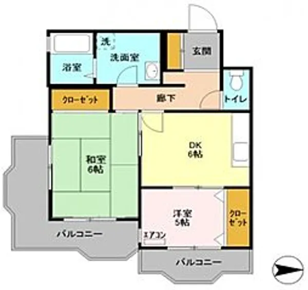 ビラ・フラワーヒル【2階】の間取り