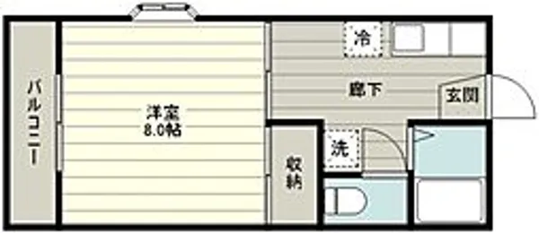 リヴレーヌ壱番館【2階】の間取り