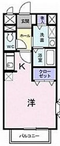カーサ ソレアード【1階】の間取り