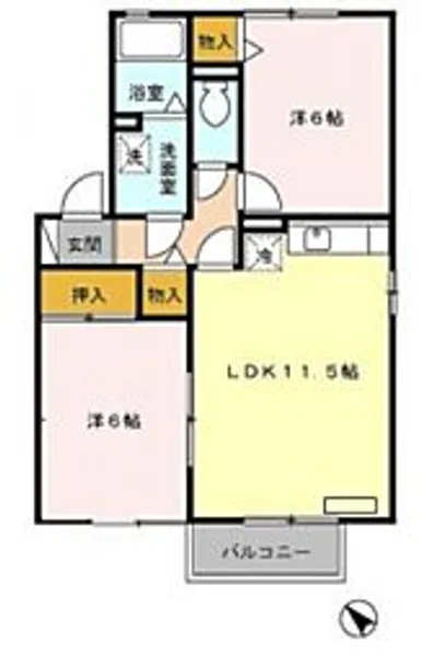 アクシスA【2階】の間取り