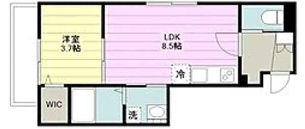 1LDKの間取り画像