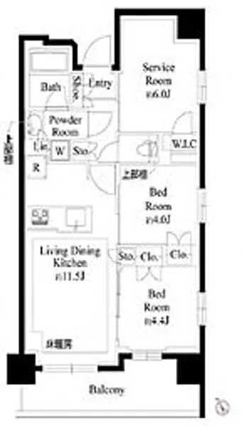 プレシス上福岡【302号室号室】の間取り