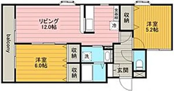 スカイヒルズ【2階】の間取り