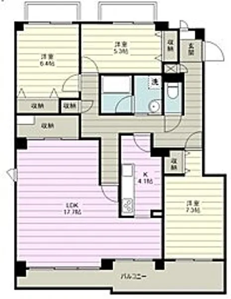 朝日センチュリーみずほ台【D601号室号室】の間取り