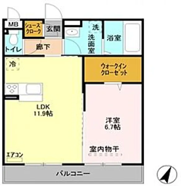 グレイス・フォレI【1階】の間取り