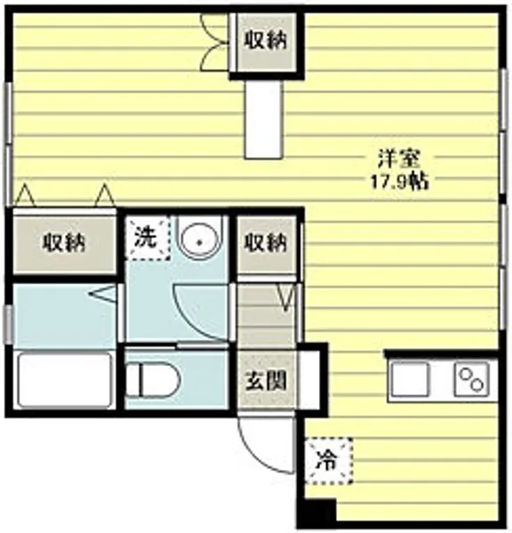 アーバン岩沢【1階】の間取り