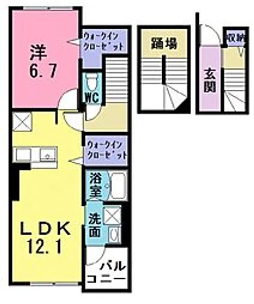 アレーナ ウエスト【3階】の間取り