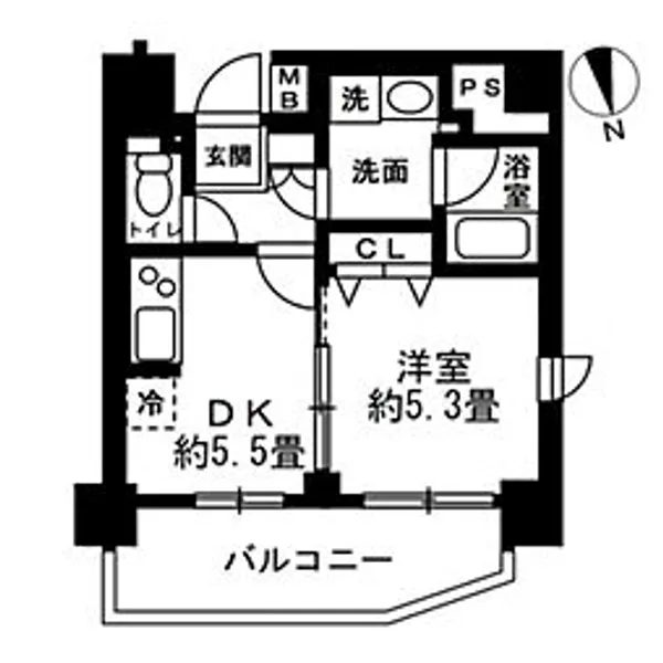 ネベル鶴瀬【2階】の間取り