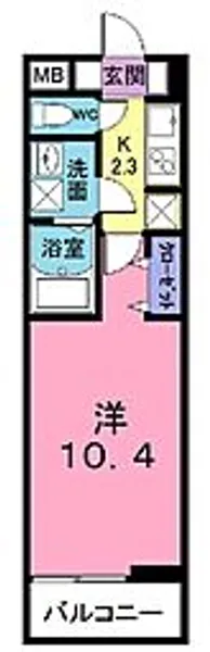 ルーモベルビ・ドゥ【3階】の間取り