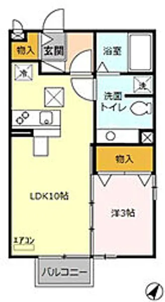 オークヒルズ壱番館【1階】の間取り