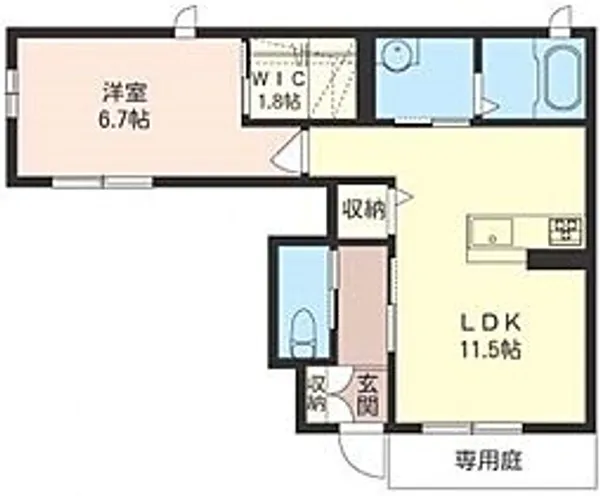 グランシード【1階】の間取り