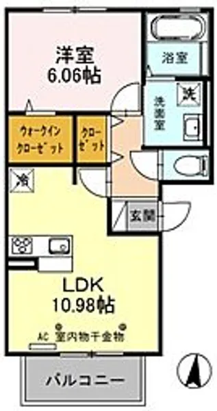 コスモスA【3階】の間取り