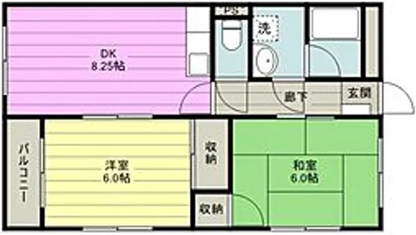 マロンヒルズマンション【2階】の間取り