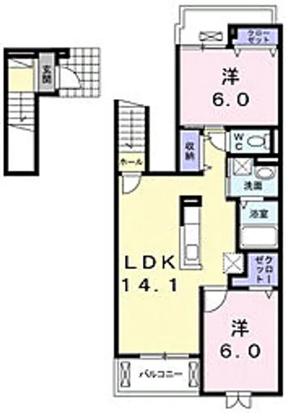コリーヌ ベルB【2階】の間取り
