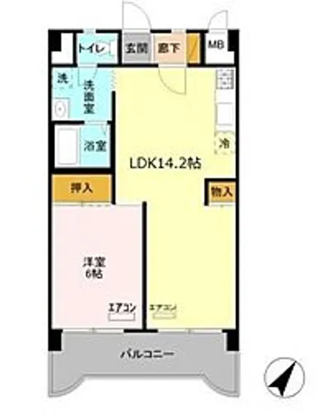 ティーワイパレス【4階】の間取り